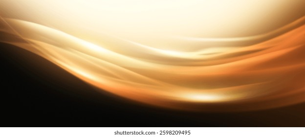 Mesmerizing Sweep of Golden Waves Blends Seamlessly into a Rich Gradient, Representing Luxury, Dynamic Elegance, and the Artistic Splendor of Modern Abstract Aesthetics