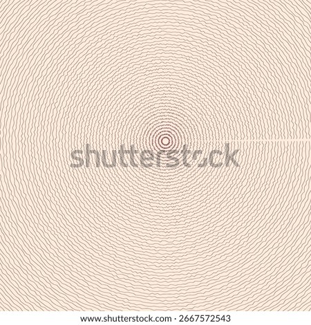 A mesmerizing and symmetrical pattern of concentric circles radiates outwards from a central point. The thin, delicate lines are not perfectly smooth but have a subtle, wavy texture