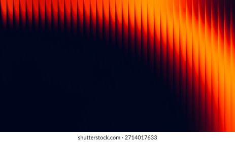 A mesmerizing visual representation of sound waves with a black background and a gradient of orange and red hues that evoke a sense of dynamic energy and movement