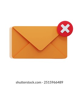 message failed notification 3d icon