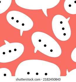 Messages Seamless Cartoon Text Bubble Pattern For Wrapping Paper And Kids And Fabrics And Accessories And Clothes Print 