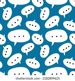 Messages Seamless Cartoon Text Bubble Pattern For Wrapping Paper And Kids And Fabrics And Accessories And Clothes Print 