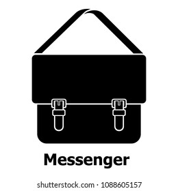 Messenger Bag Icon. Simple Illustration Of Messenger Bag Icon For Web