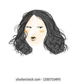 30+ Top For Messy Hair Girl Drawing | Vintage Lady Dee