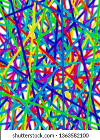 Messy, Neon Silly String Striped Background.