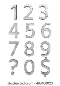 Metal alphabet. 3D rendering
