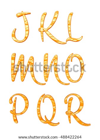 Metal alphabet. 3D rendering
