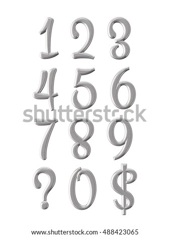Metal alphabet. 3D rendering