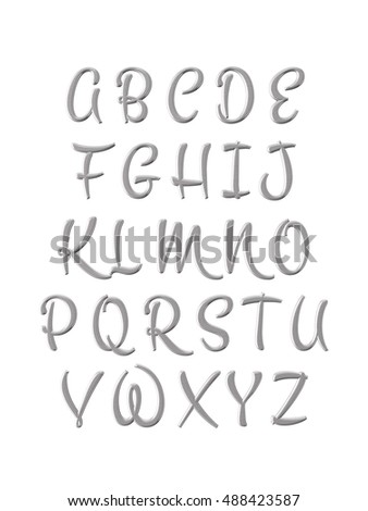 Metal alphabet. 3D rendering