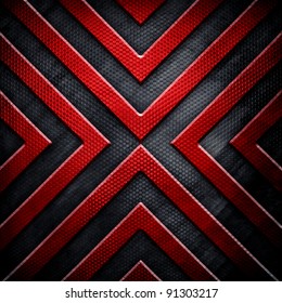 Metal Background With X Pattern