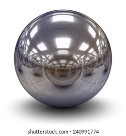 Metal Ball With Reflections