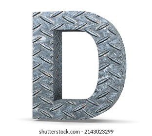 Metal Capital Letter D Isolated On Stock Illustration 2143023299 ...