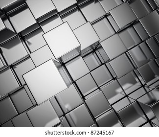 Metal Cube Background