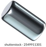 Metal cylinder 3D futuristic elements