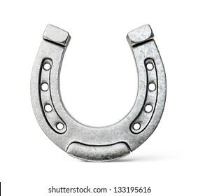 metal horseshoe isolated on a white background