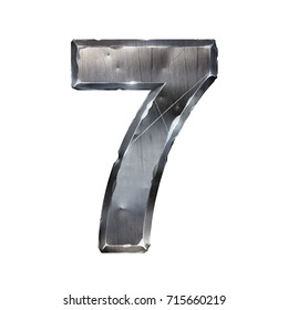 Metal Number Isolated On White 3d Stock Illustration 715660219 ...