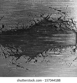 metal panel with some damage on it