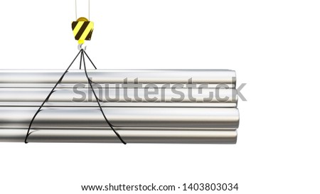 metal pipe, isolation 3D Rendering 3D Illustration