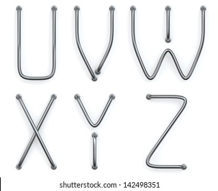 Metal Pipe - Steel Funnels Alphabet