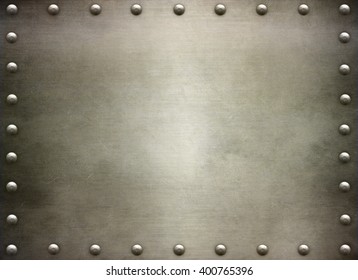 Metal Plate Texture With Rivets