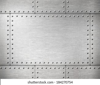 Metal Plates With Rivets Background