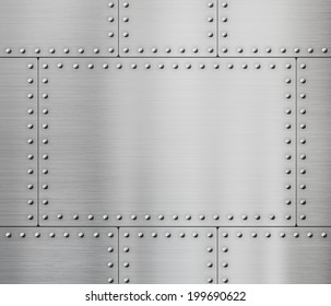 Metal Plates With Rivets Background