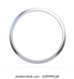 Metal ring isolated on white background - 3d illustration