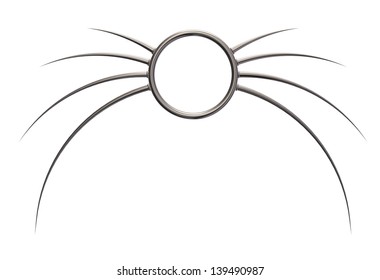 metal ring with prickles on white background - 3d illustration - Shutterstock ID 139490987