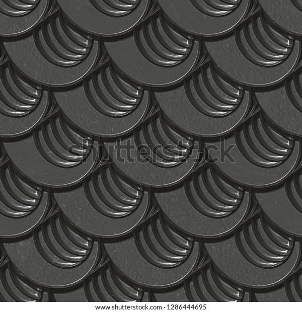 Metal Seamless Texture Scales Fish Pattern Stock Illustration ...