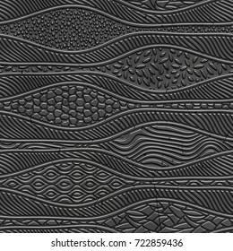 Metal Seamless Texture Swirls Pattern Panel Stock Illustration