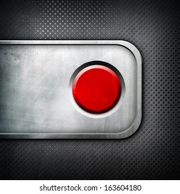 metal template with round button