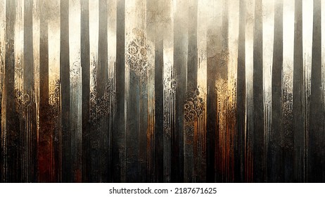 Metal Texture Wall Abstract Background Ornament Silver Gold Plating Structure Damascus Steel