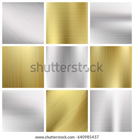 Similar – Image, Stock Photo Golden brushed metal background