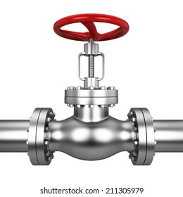 3d Rendering Metal Valve On Curved Stock Illustration 492636775 ...