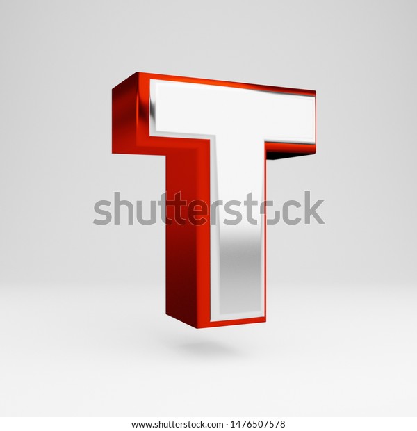 Metall Letter T Uppercase Isolated On Stock Illustration 1476507578 ...