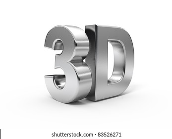 Metallic 3d Word