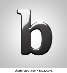 Metallic Black Letter B Uppercase 3d Stock Illustration 689210098 ...