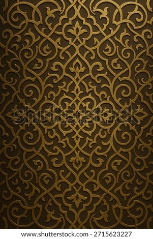 Metallic Gold Pattern  Metallic Arabesque 