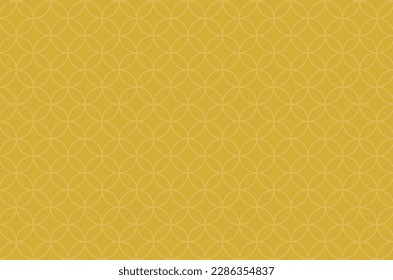 Metallic Gold Single Color Circles Pattern Banner