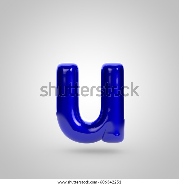 Metallic Paint Blue Letter U Lowercase Stock Illustration 606342251 ...