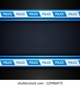 Metallic Perforated Sheet, Police Background. Vector Copy Also Available