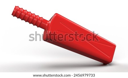 Metallic Red bottle. 3d render. Isolated on white background