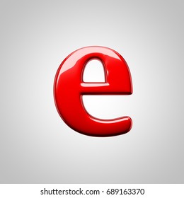 Metallic Red Letter E Lowercase 3d Stock Illustration 689163370 ...