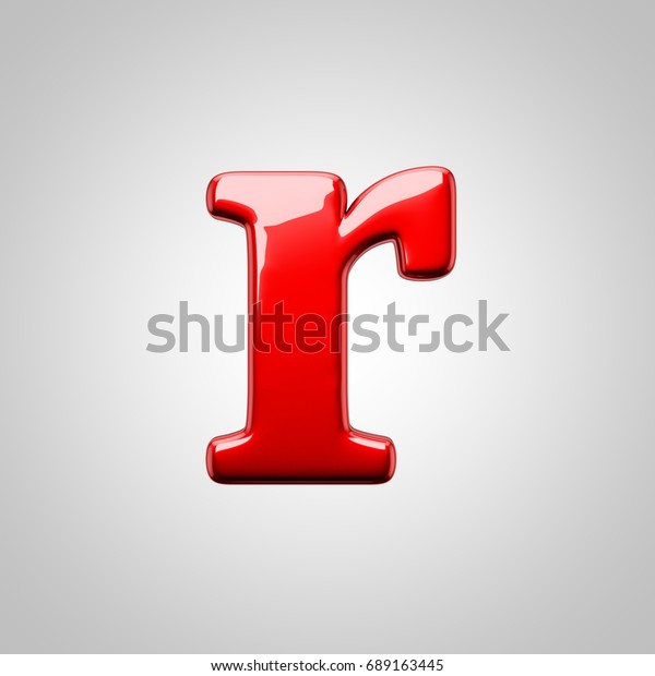 Metallic Red Letter R Lowercase 3d Stock Illustration 689163445 ...