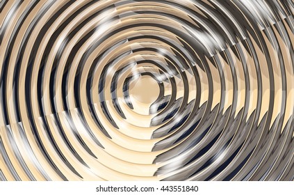 metallic spiral background glossy illustration 3d render