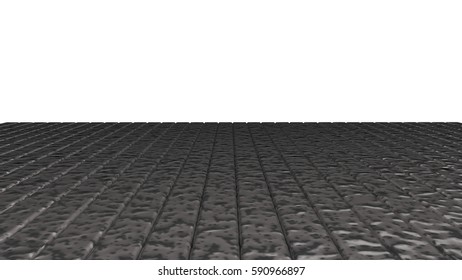 Metallic texture background with metallic flooring. 3D illustration. 3D CG. High resolution.