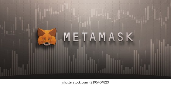 Metamask Wallet Fintech Cryptocurrency 8K HD Wallpaper And Block Chain 3D Render Banner