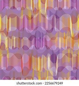 Metaverse abstract waves  pattern and colorful nets  Endless texture violet background 

