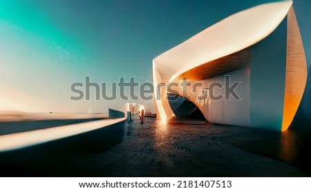 Metaverse city concept, 3d render