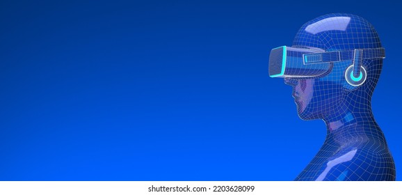 The metaverse concept of future meta-technology engineers. 3d rendering illustration design character automaton for networking, innovation, online communication.